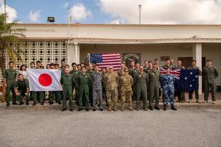Flight crews from the Royal Australian Air Force, the Japan Air Self-Defense Force and the US Air Force participated in information-sharing exercises at Kadena Air Base, Japan, September 2023.