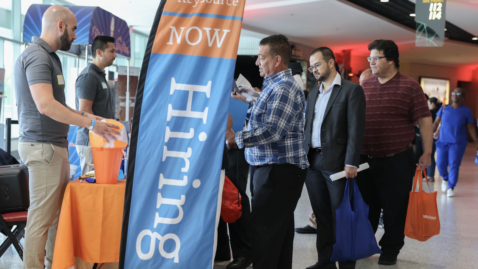 Payrolls rose by 64,000 after falling by 105,000 in October