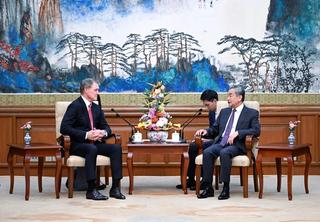 US Ambassador to China David Perdue met with Chinese Foreign Minister Wang Yi in Beijing in June 2025.