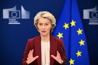 European Commission President Ursula Von der Leyen attends a press confrence in Brussels in December 2025. 