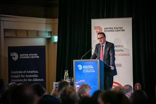 Then Secretary to the Treasury Dr Steven Kennedy PSM addressing the United States Studies Centre’s Economic Security Conference in June 2024.